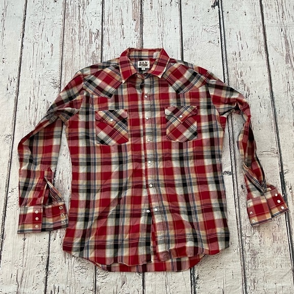 Vintage Ely Cattleman Western Pearl Snap Rockabilly Rancher Button Down Shirt - Picture 1 of 5